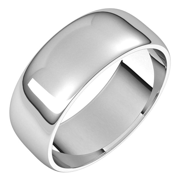 Wedding Bands - Half Round Light Bands