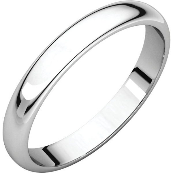 Wedding Bands - Half Round Light Bands