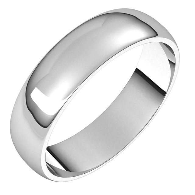 Wedding Bands - Half Round Light Bands