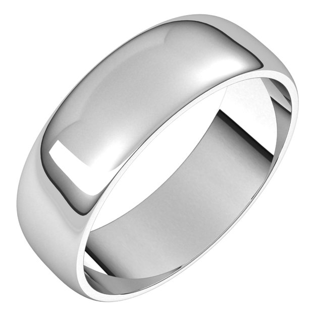 Wedding Bands - Half Round Light Bands