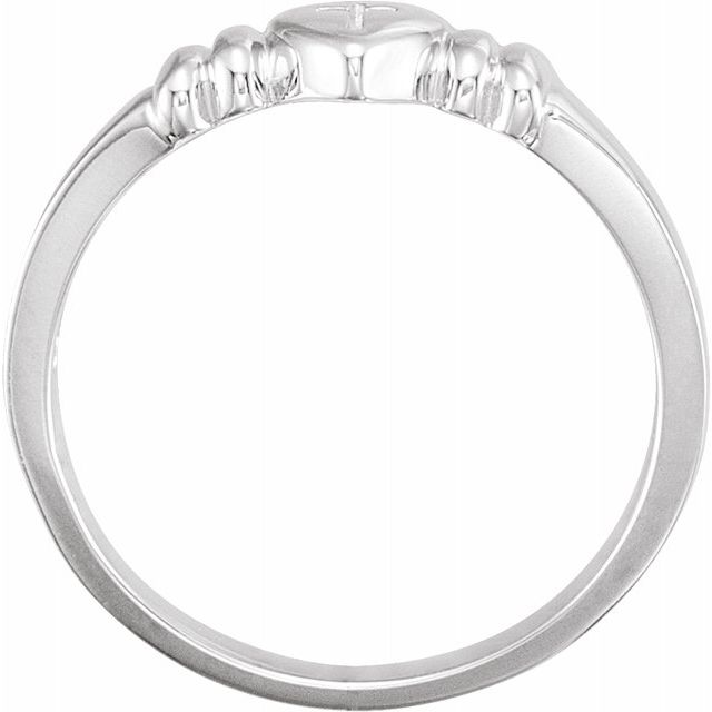 Fashion Rings - Heart with Cross Chastity Ring - image #2