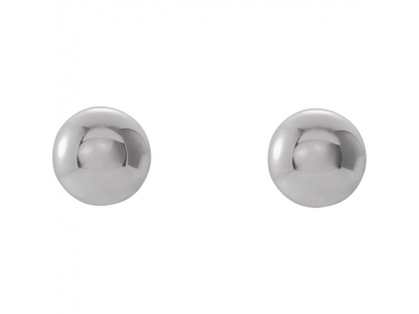 Bright Finish Ball Earrings