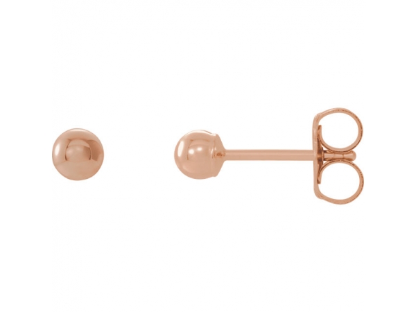 Ball Earrings with Bright Finish by Stuller