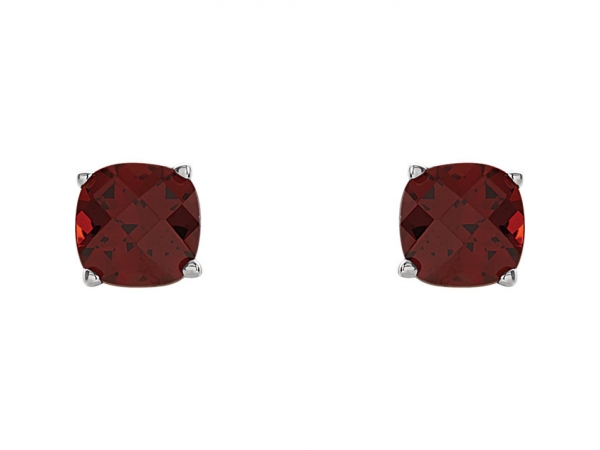 Gemstone Earrings - Cushion 4-Prong Scroll Setting® Earrings  - image 2