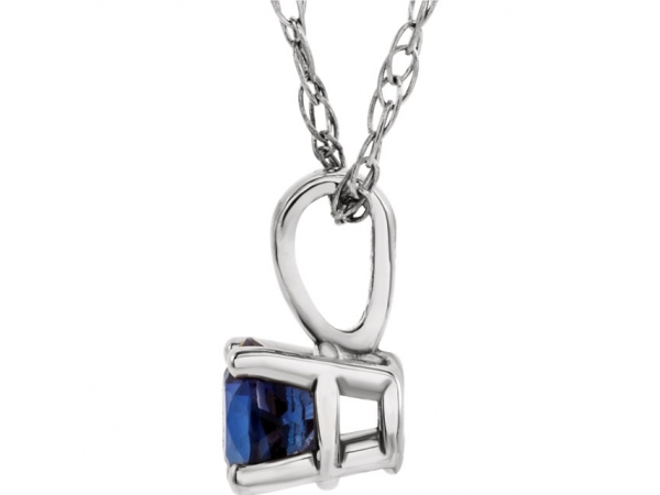 Gemstone Necklaces - Youth Solitaire Birthstone  Necklace  - image #2