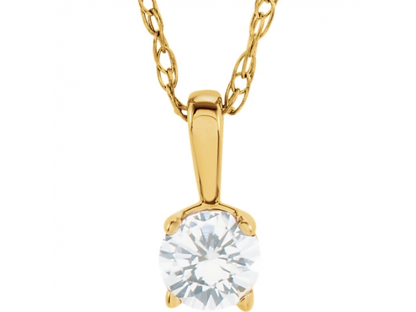 Diamond Necklaces - Youth Solitaire Birthstone  Necklace 