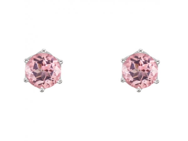 Gemstone Earrings - Round 6-Prong Woven Earrings  - image 2