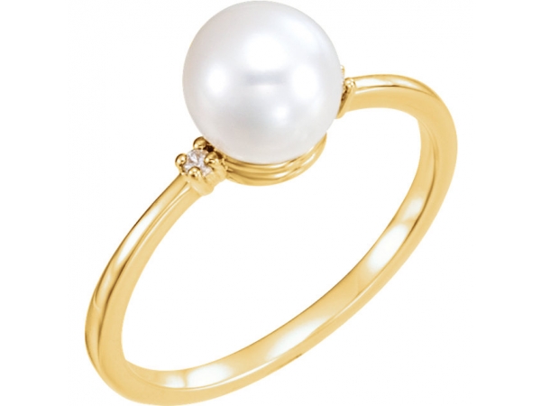 Rings - Accented Pearl Ring