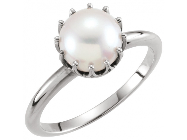 Pearl Crown Ring by Stuller
