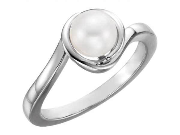 silver pearl ring