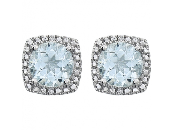 Genuine Aquamarine Earrings 650167 111 P Colored Stone Colored Stone Earrings Genuine Aquamarine Image 2