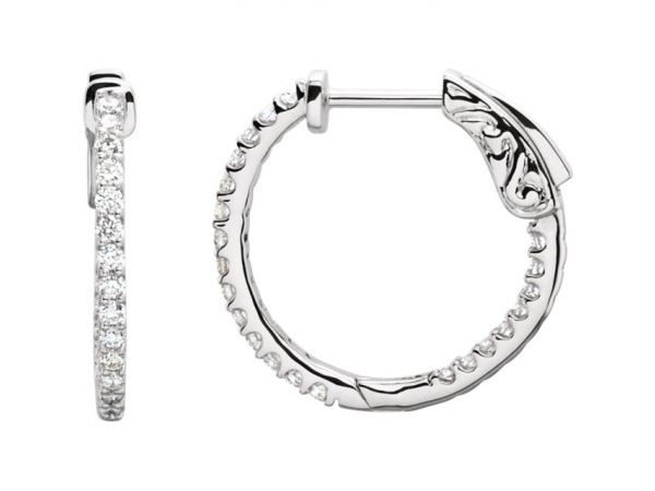 Gemstone Earrings - Inside/Outside Hoop Earrings