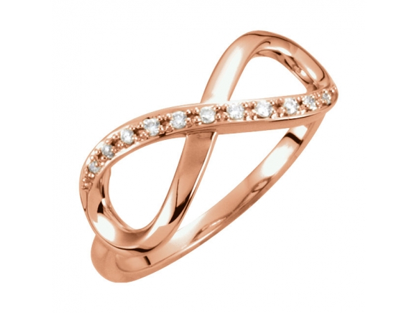 Infinity-Inspired Ring - 14K Rose .05 CTW Diamond Infinity-Inspired Ring