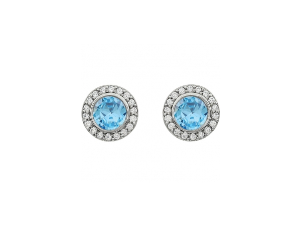 Light Blue Cubic Zirconia Earrings 651640 103 P Gemstone Gemstone Earrings Light Blue Cubic Zirconia Image 2