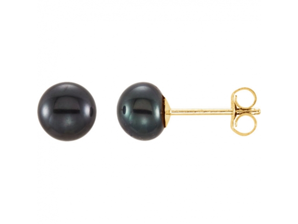 Cultured Black Freshwater Pearl Earrings 651659 102 P Gemstone Gemstone Earrings Cultured Black Freshwater Pearl