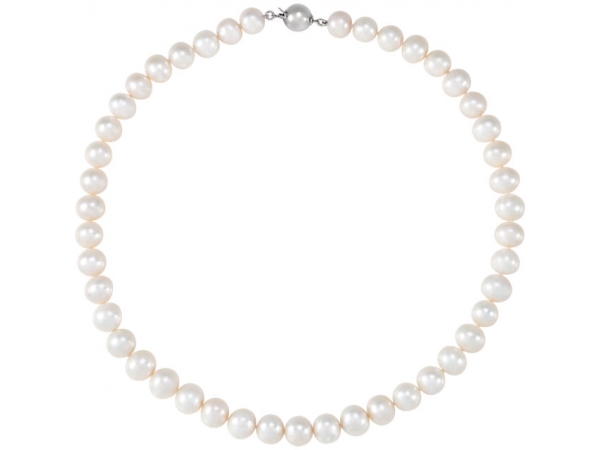 Gemstone Necklaces - Freshwater Cultured Pearl Strand Necklace - image #2