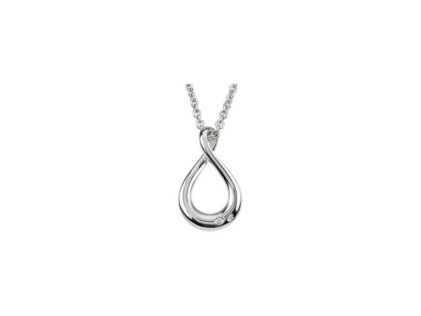 Infinity-Inspired Diamond Necklace - Sterling Silver .015 CTW Diamond Infinity-Inspired 18