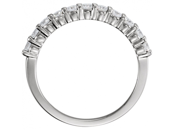 Our Anniversary Rings can be made with or without a sapphire, ruby, or any other gemstone. The diamond bands are - image #2