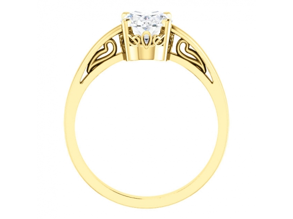 Anniversary Bands - Solitaire Scroll Setting® Ring - image 2
