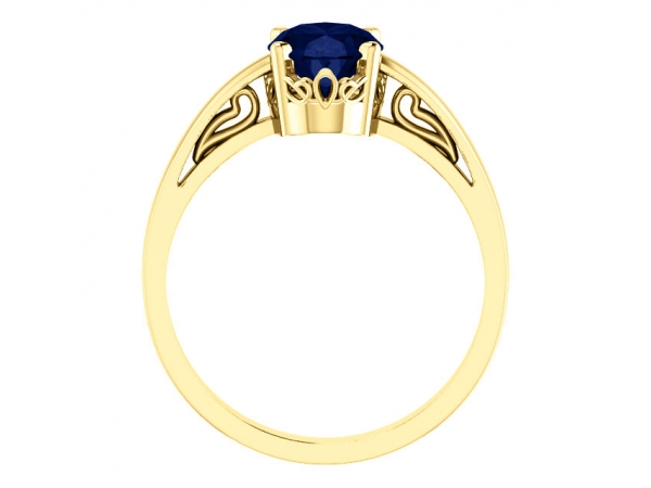Diamond Fashion Rings - Solitaire Scroll Setting® Ring - image #2