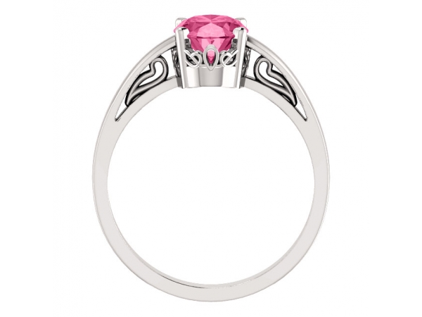 Diamond Fashion Rings - Solitaire Scroll Setting® Ring - image #2