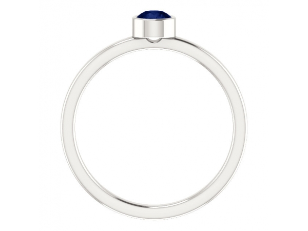 Gemstone Rings - Bezel Set Solitaire Ring - image #2