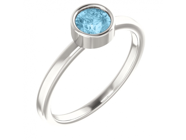 Gemstone Rings - Bezel Set Solitaire Ring
