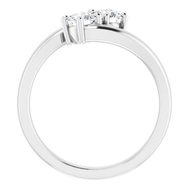 Diamond Fashion Rings - Two-Stone Ring - image #2