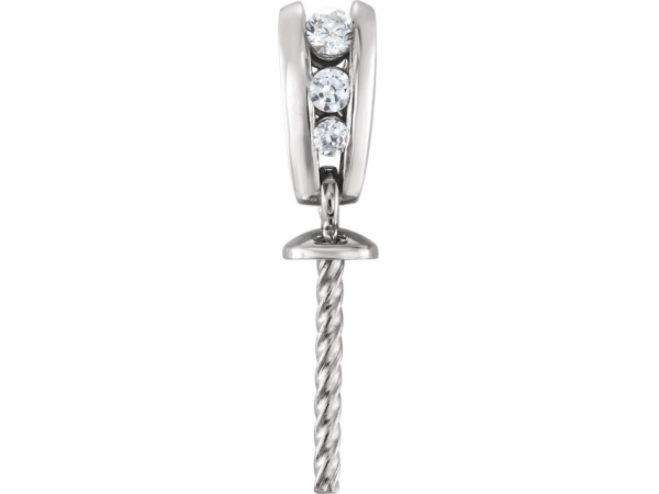 Diamond Pendants - Articulated Pendant for Pearl