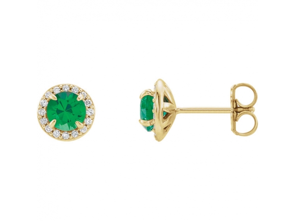Chatham Lab Created Emerald Earrings 86458 633 P Gemstone Gemstone Earrings Chatham Lab Created Emerald
