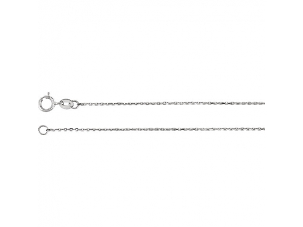 Necklaces - 1 mm Solid Diamond-Cut Cable Chain 