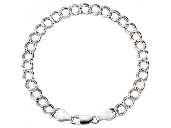 Bracelets - Hollow Curb Charm Bracelet 