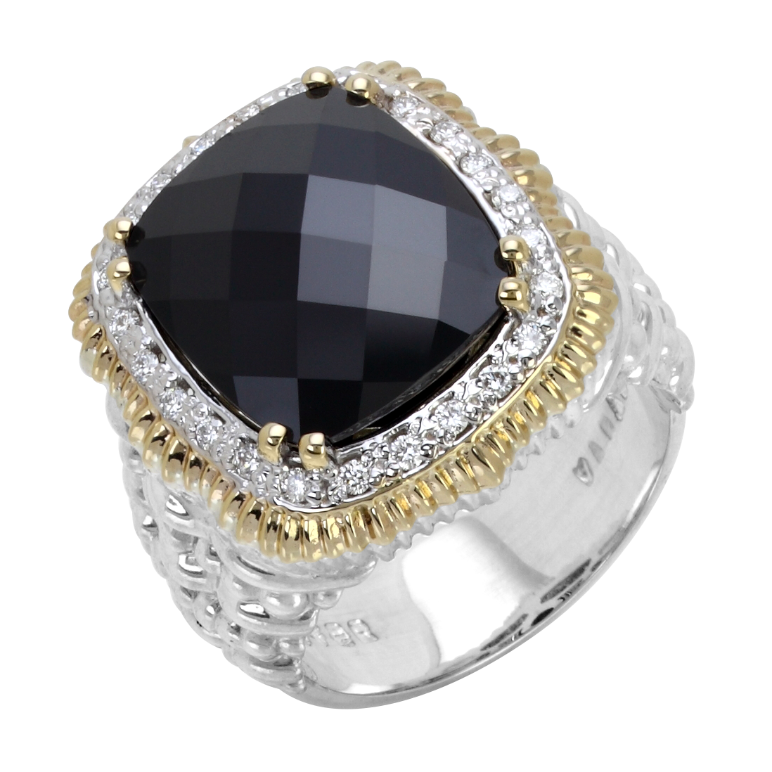 Vahan Sterling Silver & Yellow Gold Gemstone Fashion Ring Storey Jewelers Gonzales, TX