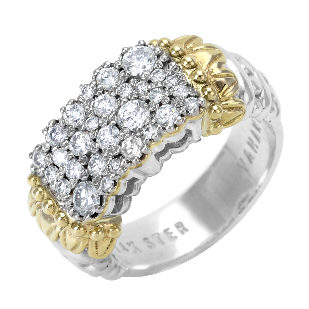 Vahan Multi-pavé Sterling Silver & Yellow Gold Diamond Fashion Ring Javeri Jewelers Inc Frisco, TX