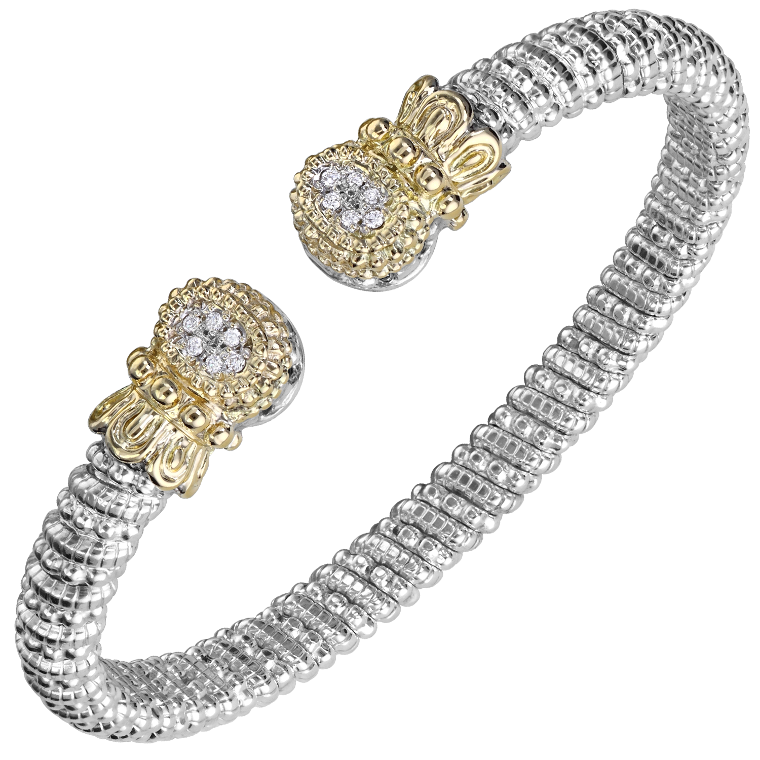 Vahan Essentials Sterling Silver & Yellow Gold Diamond Bracelet Galloway and Moseley, Inc. Sumter, SC