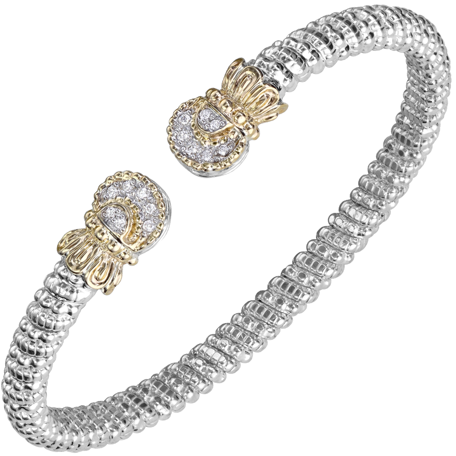 Vahan Essentials Sterling Silver & Yellow Gold Diamond Bracelet Storey Jewelers Gonzales, TX