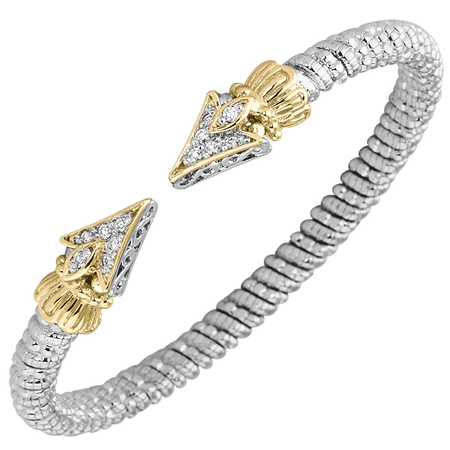 Vahan Arrow Sterling Silver & Yellow Gold Diamond Bracelet Javeri Jewelers Inc Frisco, TX