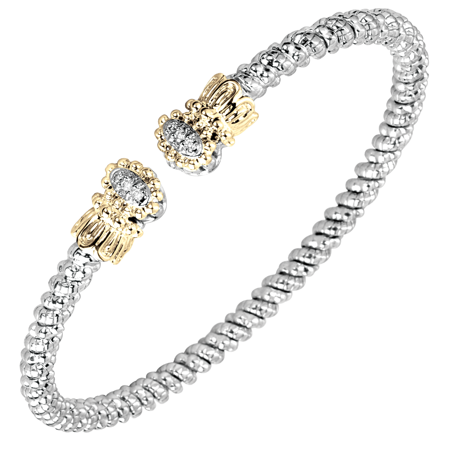 Vahan Sterling Silver & Yellow Gold Diamond Bracelet Storey Jewelers Gonzales, TX