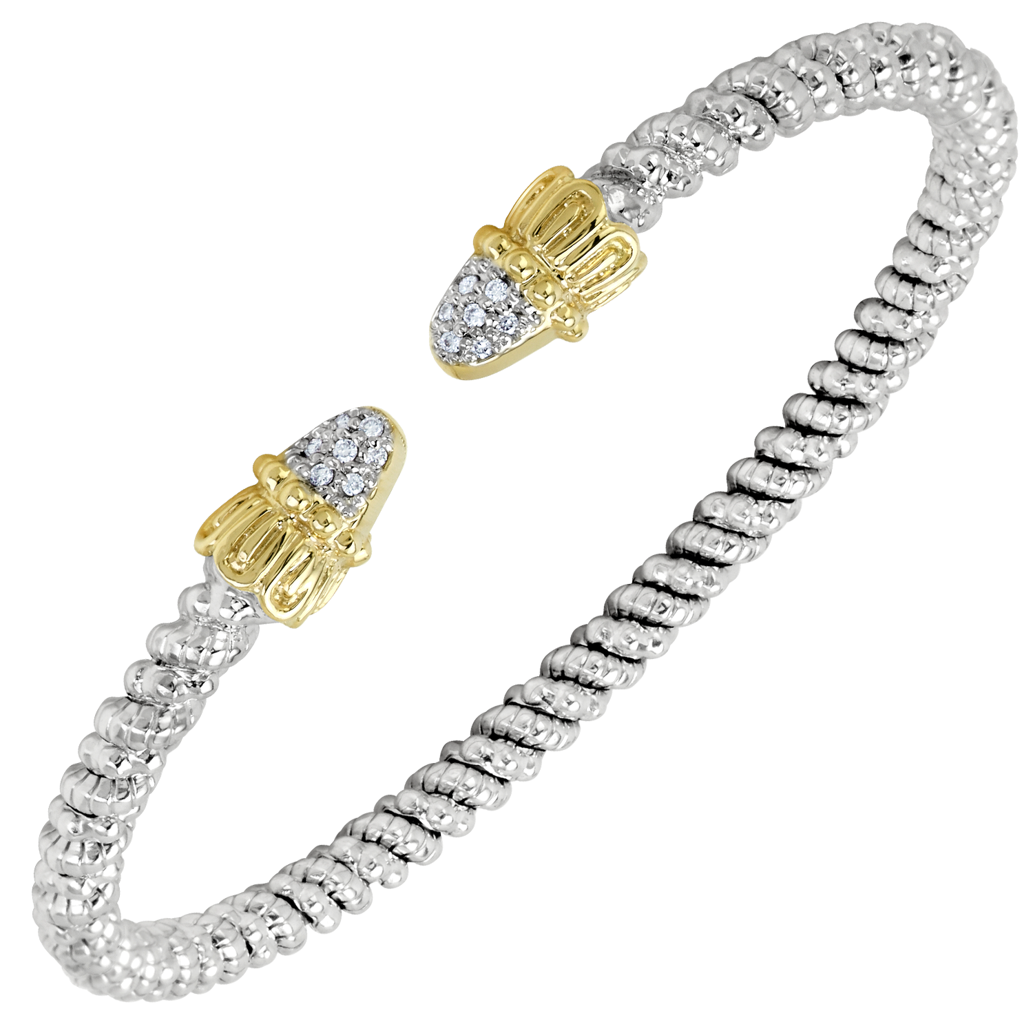 Vahan Sterling Silver & Yellow Gold Diamond Bracelet Javeri Jewelers Inc Frisco, TX