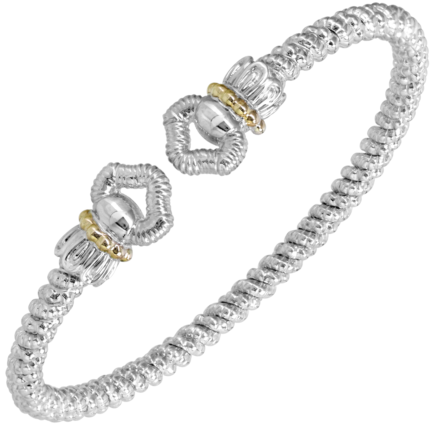 Vahan Petite Sterling Silver & Yellow Gold Bracelet Storey Jewelers Gonzales, TX