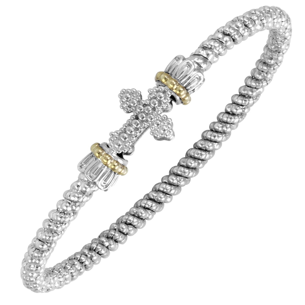 Vahan Petite Sterling Silver & Yellow Gold Diamond Bracelet Acori Diamonds & Design Friendswood, TX