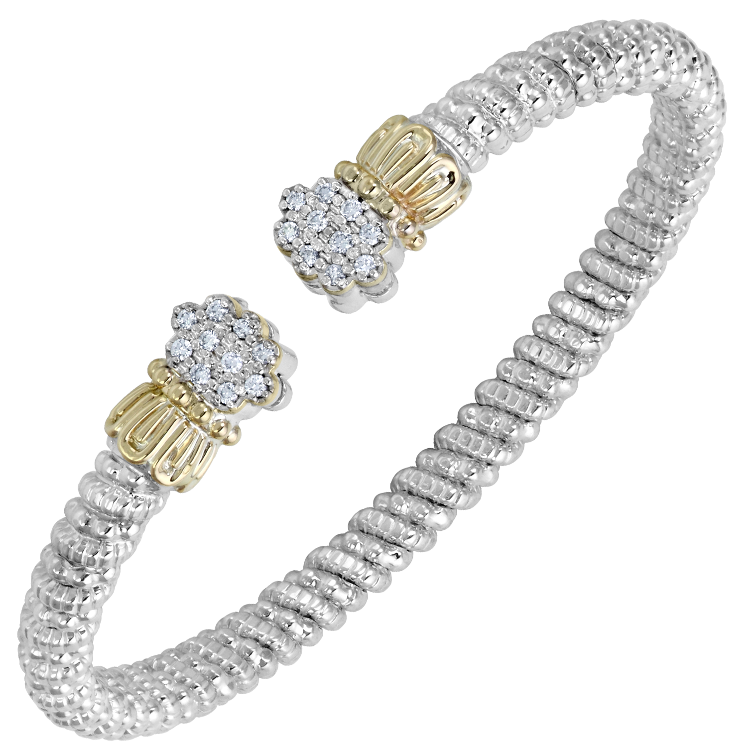 Vahan Essentials Sterling Silver & Yellow Gold Diamond Bracelet Galloway and Moseley, Inc. Sumter, SC