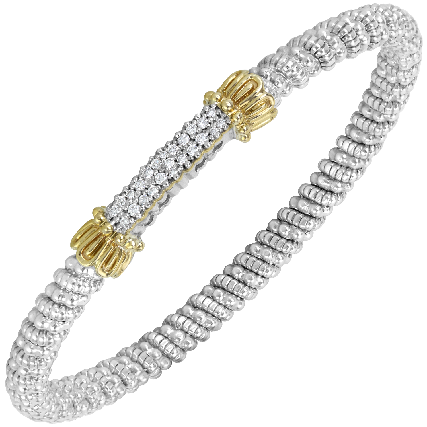 Vahan Sterling Silver & Yellow Gold Diamond Bracelet Galloway and Moseley, Inc. Sumter, SC