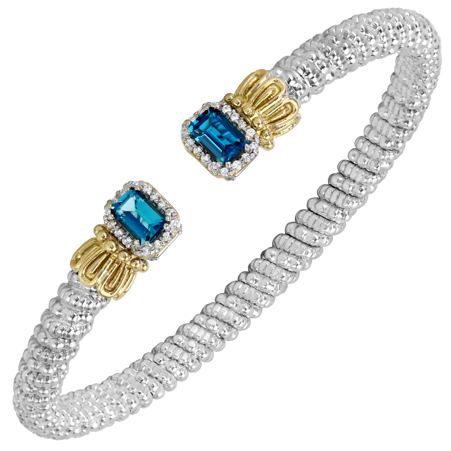 Vahan Essentials Sterling Silver & Yellow Gold Gemstone Bracelet Acori Diamonds & Design Friendswood, TX
