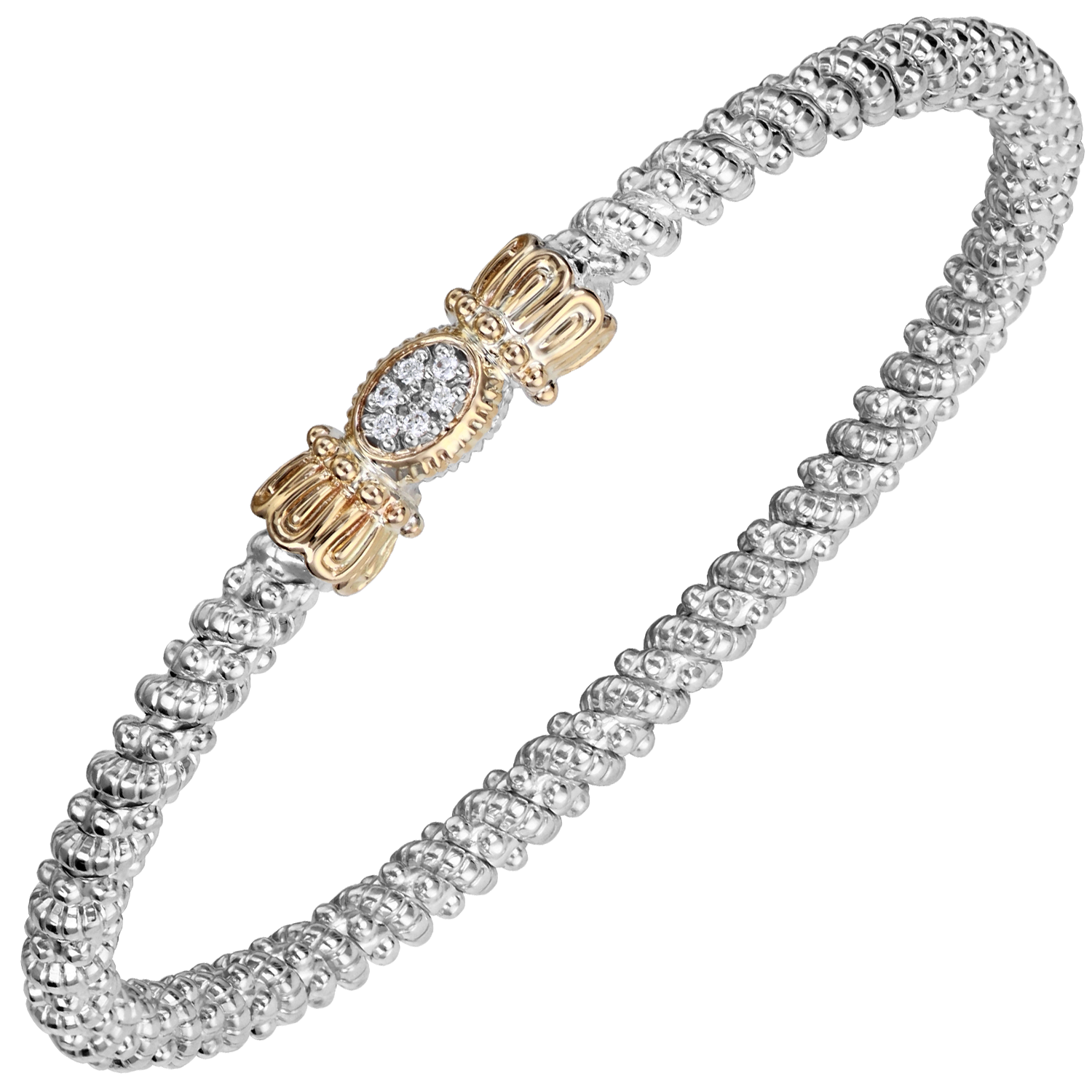 Vahan Sterling Silver & Yellow Gold Diamond Bracelet Storey Jewelers Gonzales, TX