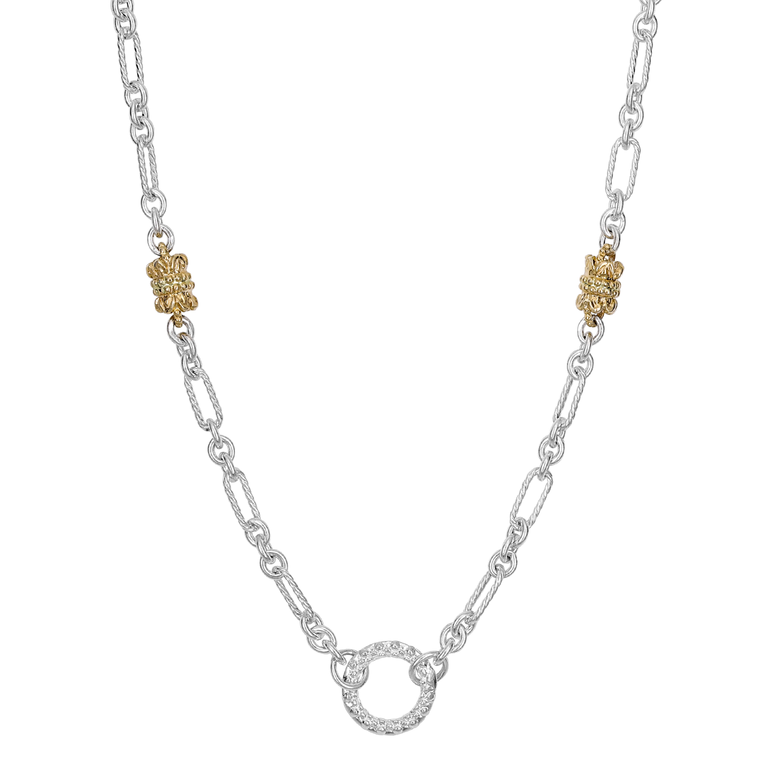 Vahan Sterling Silver & Yellow Gold Necklace Storey Jewelers Gonzales, TX