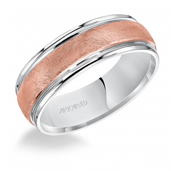 14K White/Rose Gold Wedding Band Holtan's Jewelry Winona, MN
