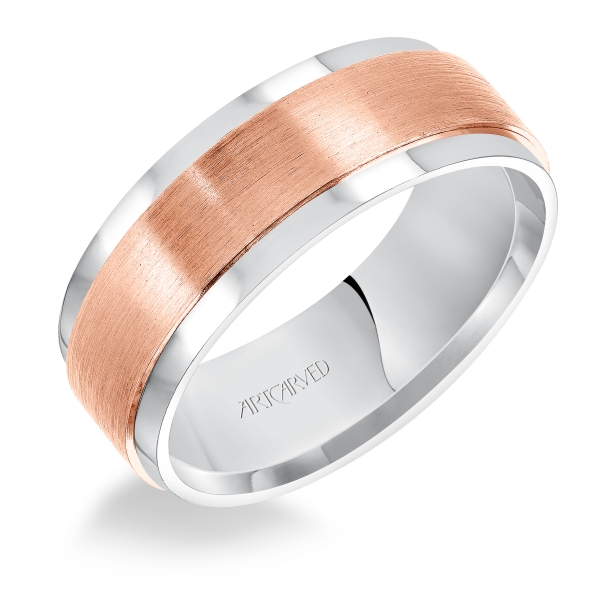 18K White/Rose Gold Wedding Band Holtan's Jewelry Winona, MN