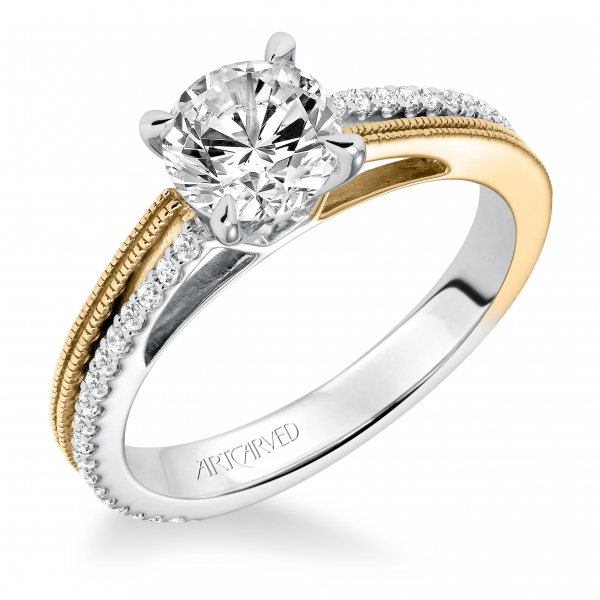 14K White/Yellow Gold Engagement Ring Holtan's Jewelry Winona, MN