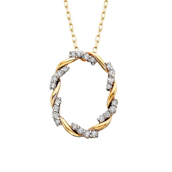 10KY Diamond Twist Pendant David Mann, Jeweler Geneseo, NY